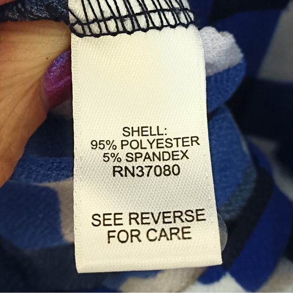 Cato Blue Black White Checkered Women's Top Size XL - Picture 9 of 13